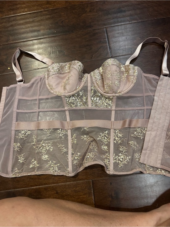 Victoria's Secret Other - victorias secret very sexy pink nude lace bra corset ligerie 34 c new